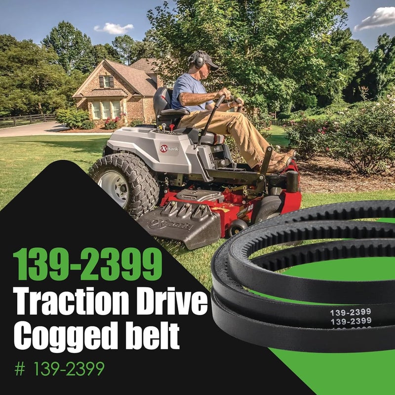 GEATaaT 139-2399 Traction Drive Cogged Belt Fit for Toro TimeCutter & Exmark Quest 74683 74685 74687 74690 74691QZE725GKC42200 QZE725GKC50200 Lawn Mowers - Image 2